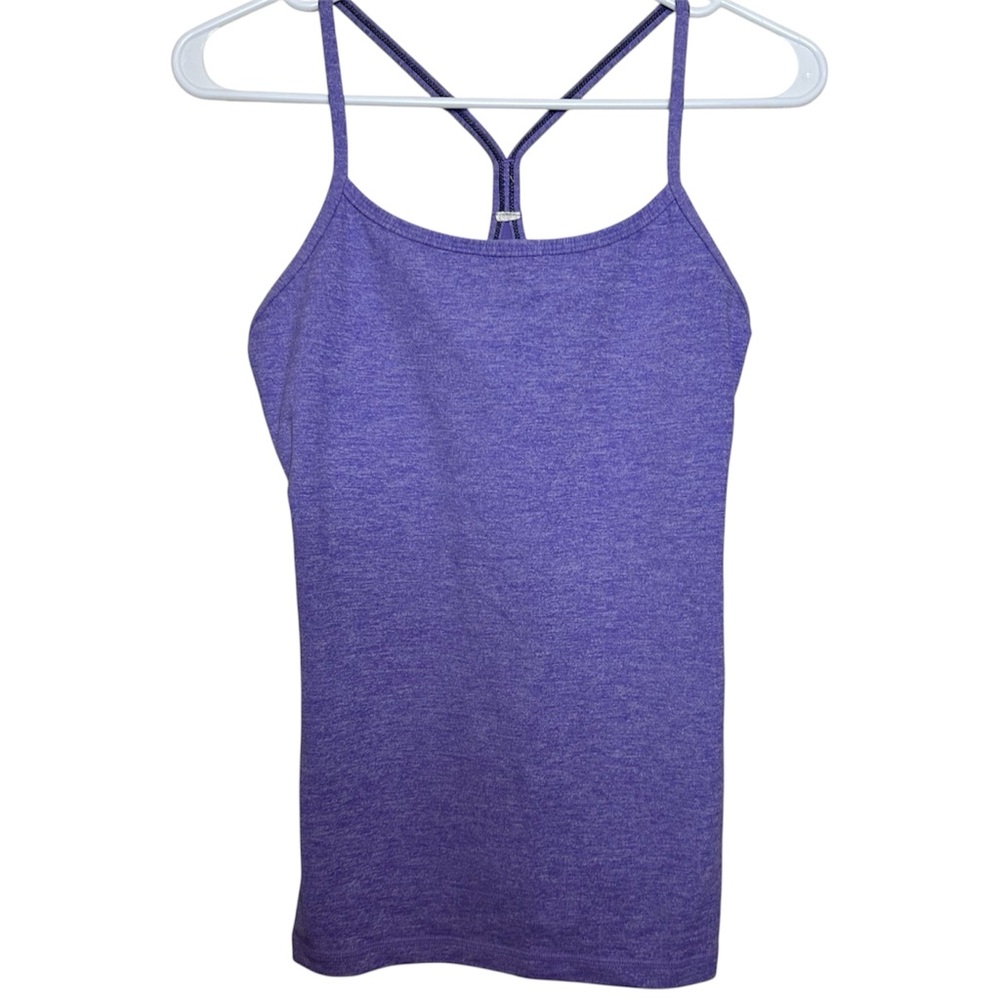 Lululemon Power Y Purple Tank Top Built in Bra